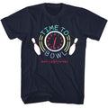 Navy The Big Lebowski t-shirt featuring Time to Bowl quote from The Big Lebowski