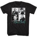 Black Bing Crosby t-shirt featuring Bing Crosby Four Square portrait grid design