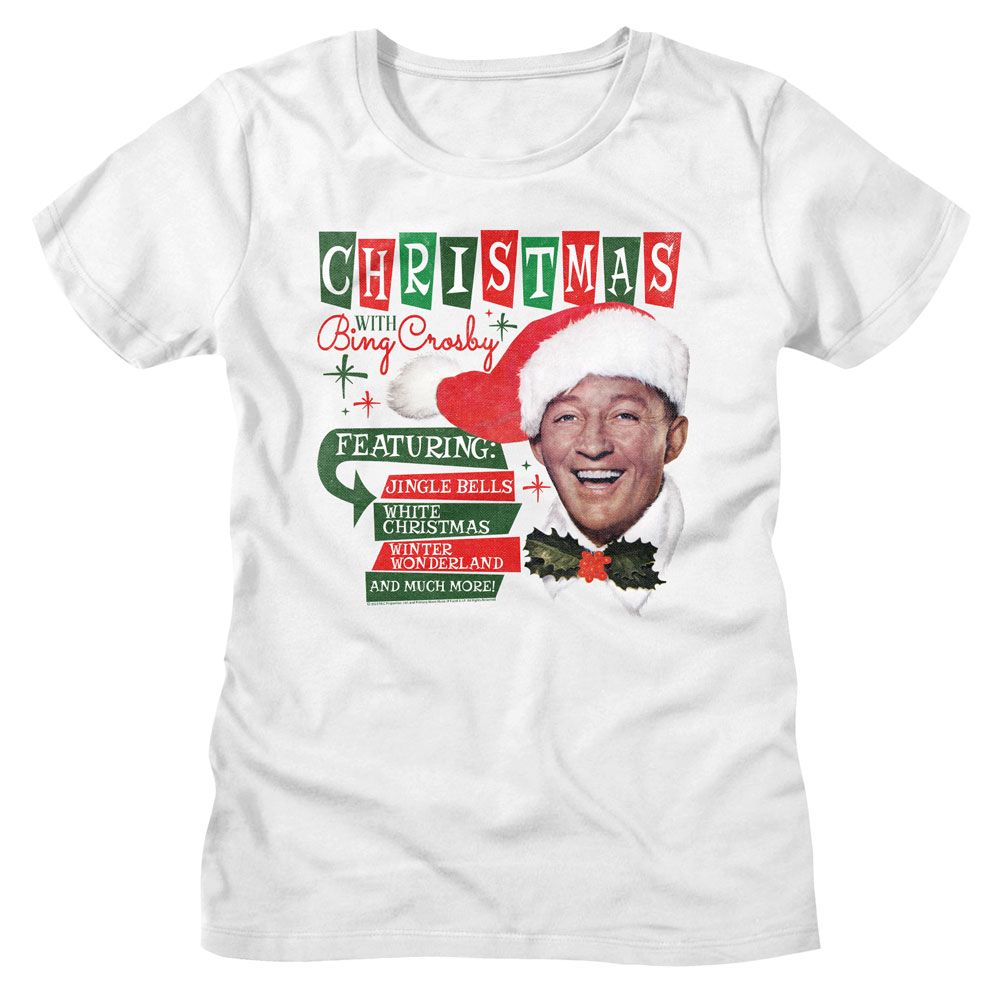 Bing Crosby Ladies T-Shirt - Christmas With