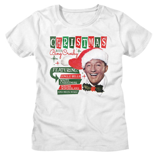 Bing Crosby Ladies T-Shirt - Christmas With