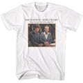 White Bing Crosby t-shirt featuring Bing Crosby and David Bowie duet 1977 design
