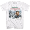 White Bing Crosby t-shirt featuring Bing Crosby Christmas Gems holiday songs design