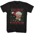Black Bing Crosby t-shirt featuring Bing Crosby Christmas Sweater holiday design