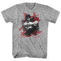 Gray heather Bruce Lee t-shirt featuring Bruce Lee Wha-taaa kiai martial arts shout design