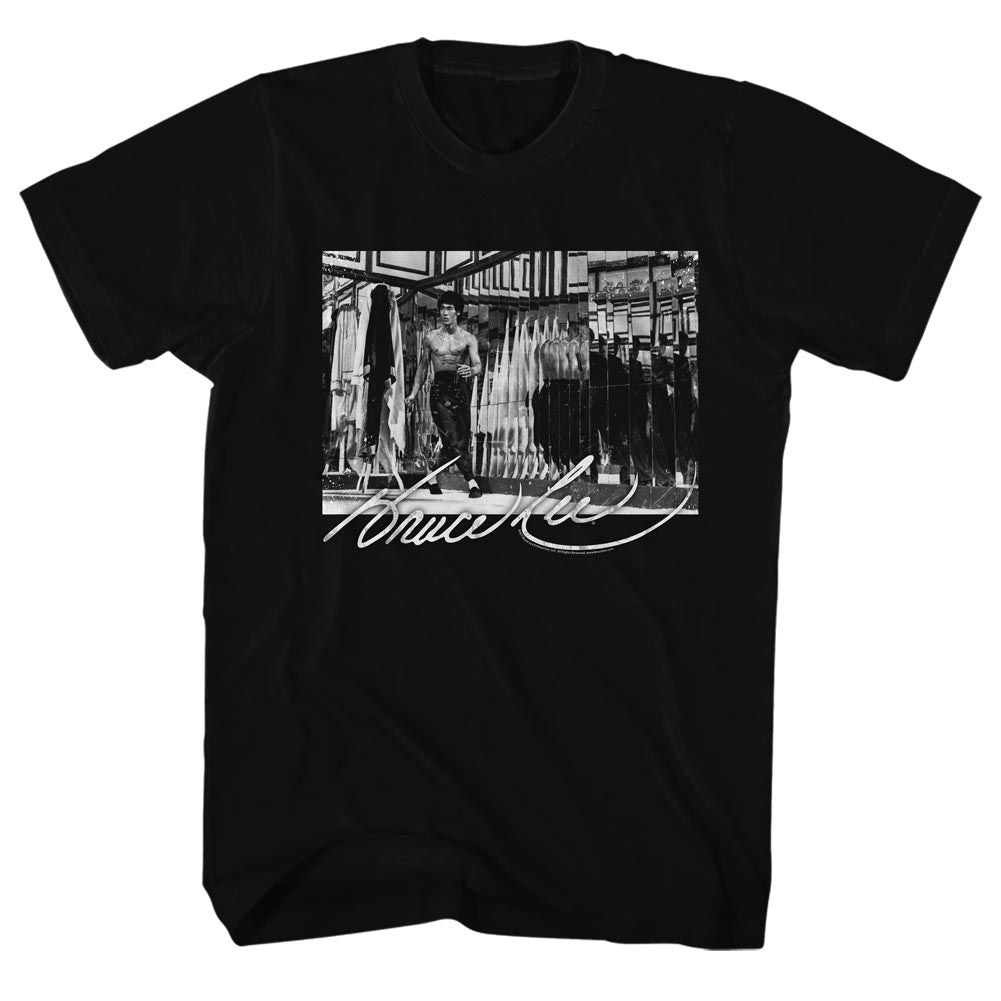 Black Bruce Lee t-shirt featuring Bruce Lee Kung Fu Noises kiai shouts design