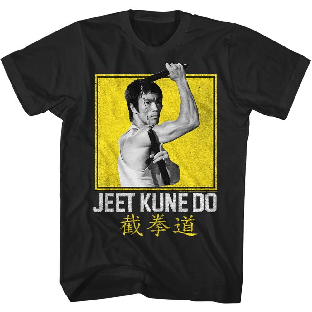 Black Bruce Lee t-shirt featuring Bruce Lee Boxy Jeet Kune Do design