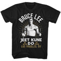 Black Bruce Lee t-shirt featuring Bruce Lee White Gold design