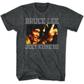 Black heather Bruce Lee t-shirt featuring Bruce Lee Bruce Kune Do design