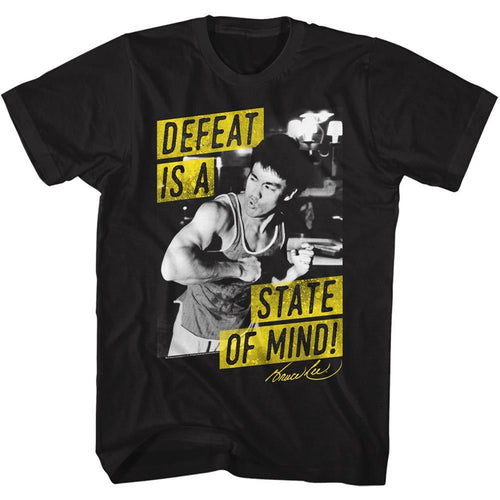 Black Bruce Lee t-shirt featuring Bruce Lee Mind State philosophy design