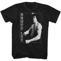 Black Bruce Lee t-shirt featuring Bruce Lee Stand Alone fighting stance design