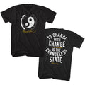 Black Bruce Lee t-shirt featuring Bruce Lee BL Change philosophy design