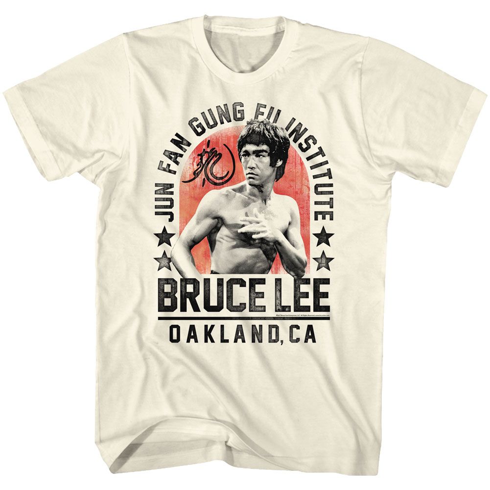 Natural Bruce Lee t-shirt featuring Bruce Lee Jun Fan Gung Fu Institute design
