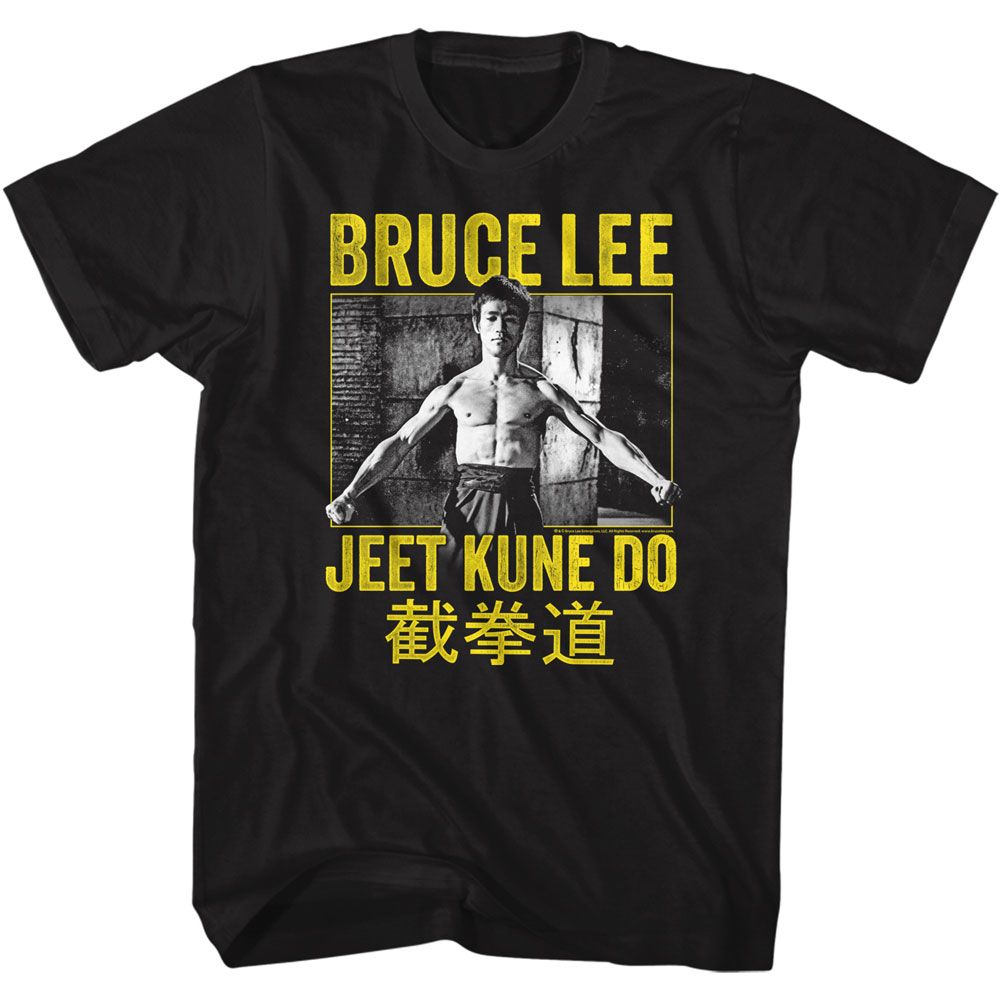 Black Bruce Lee t-shirt featuring Bruce Lee JKD No Way As Way philosophy design