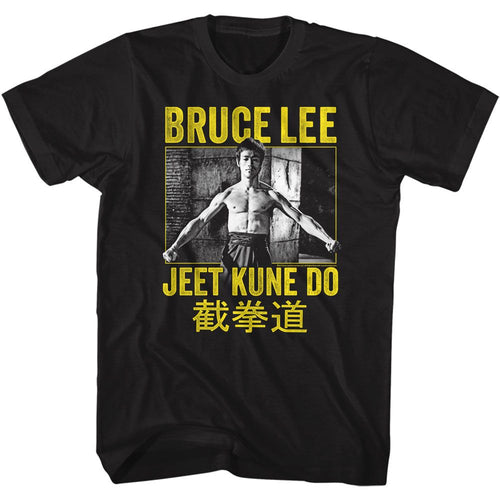 Black Bruce Lee t-shirt featuring Bruce Lee JKD No Way As Way philosophy design
