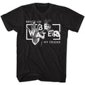 Black Bruce Lee t-shirt featuring Bruce Lee Be Water philosophy design
