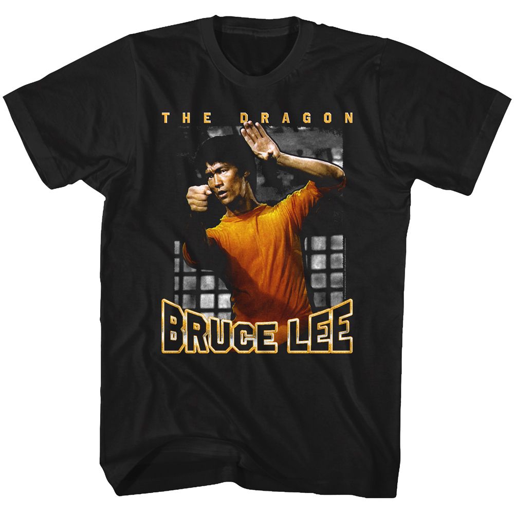 Black Bruce Lee t-shirt featuring Bruce Lee The Dragon nickname design