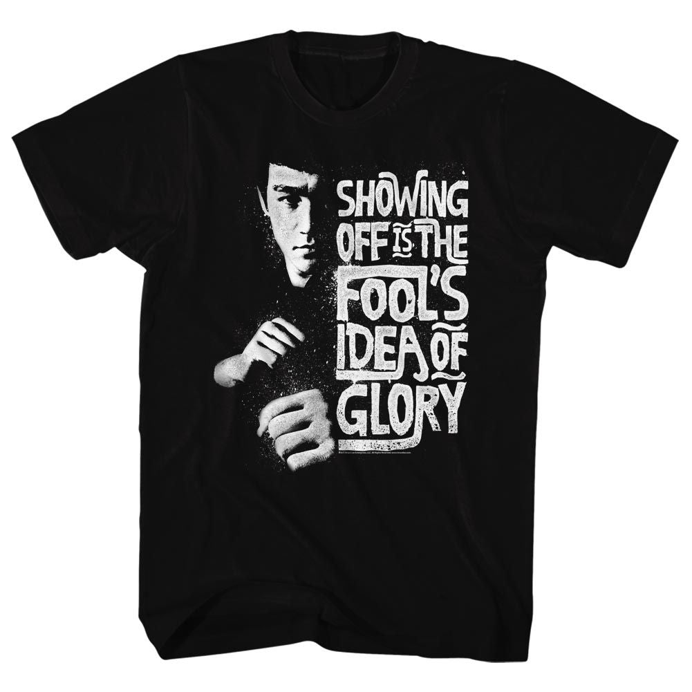 Black Bruce Lee t-shirt featuring Bruce Lee Cheeeee kiai shout design