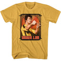 Ginger orange Bruce Lee t-shirt featuring Bruce Lee Bruce Box framed design