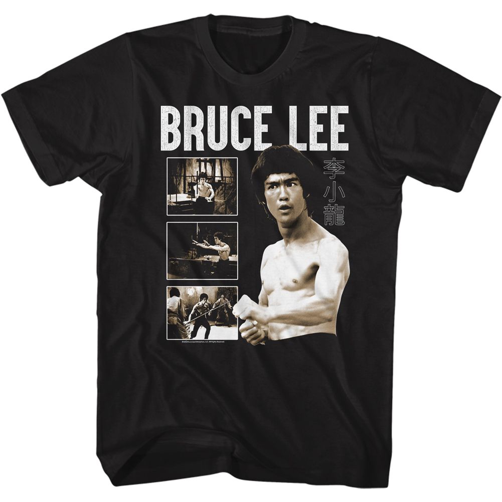 Black Bruce Lee t-shirt featuring Bruce Lee Exciting martial arts design