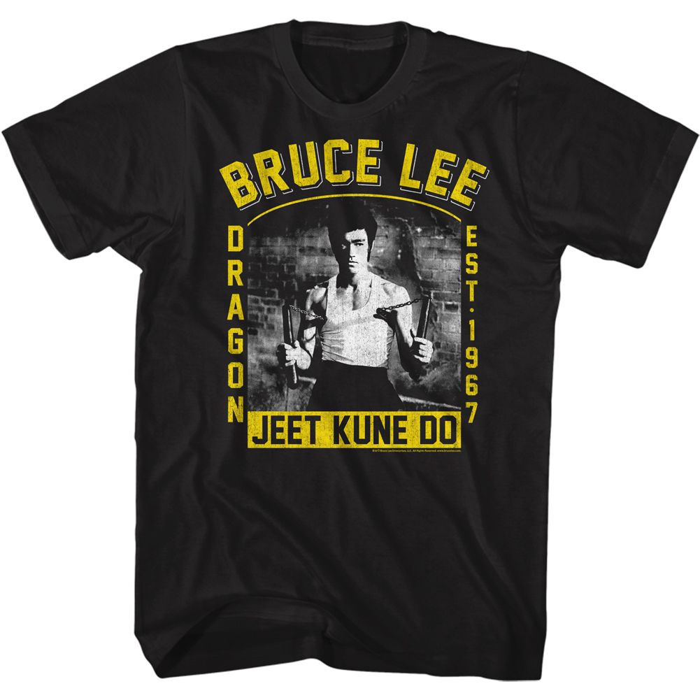 Black Bruce Lee t-shirt featuring Bruce Lee Dragon nickname design
