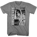 Graphite heather Bruce Lee t-shirt featuring Bruce Lee Casual Smiling 2 martial arts design