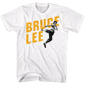 White Bruce Lee t-shirt featuring Bruce Lee In Front Of Name martial arts design