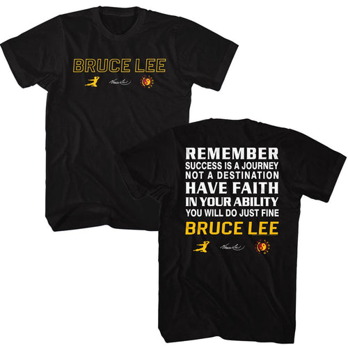 Black Bruce Lee t-shirt featuring Bruce Lee Remember tribute design