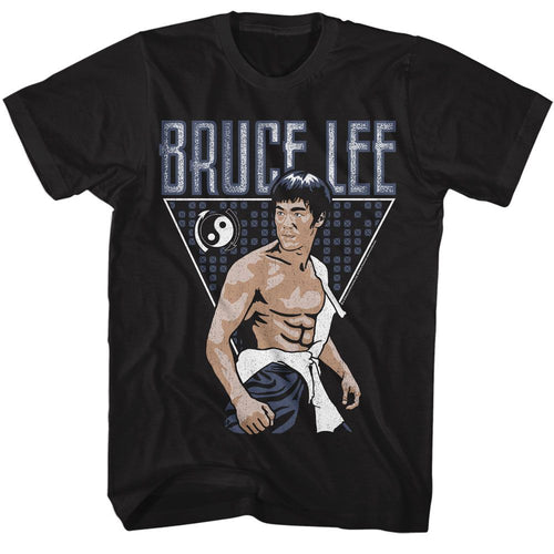 Black Bruce Lee t-shirt featuring Bruce Lee Ripped physique design