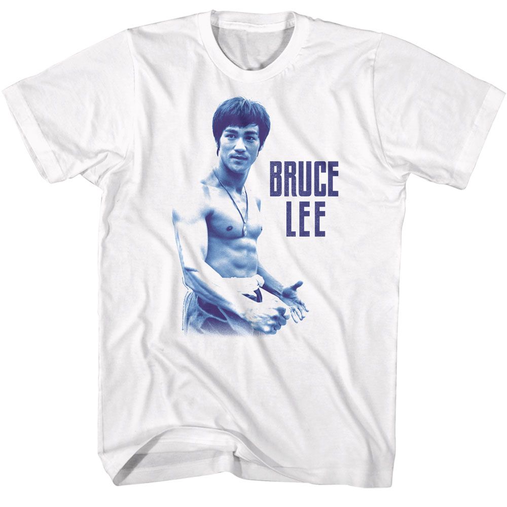 White Bruce Lee t-shirt featuring Bruce Lee Monochrome single color design