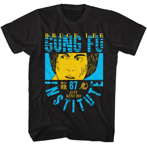 Black Bruce Lee t-shirt featuring Bruce Lee BL Gung Fu martial arts design