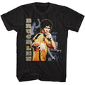 Black Bruce Lee t-shirt featuring Bruce Lee Multi Photo Vertical Text martial arts design