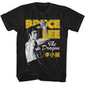 Black Bruce Lee t-shirt featuring Bruce Lee Nunchuck Pose design