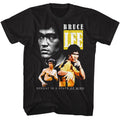 Black Bruce Lee t-shirt featuring Bruce Lee Triple martial arts design