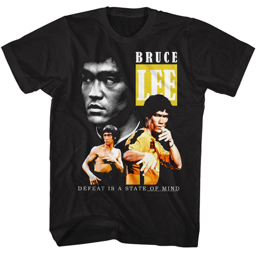 Black Bruce Lee t-shirt featuring Bruce Lee Triple martial arts design