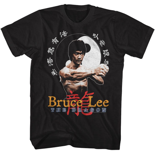 Black Bruce Lee t-shirt featuring Bruce Lee The Dragon design