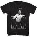 Black Bruce Lee t-shirt featuring Bruce Lee State Of Mind defeat quote design