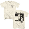 Natural Bruce Lee t-shirt featuring Bruce Lee Collage front and back design