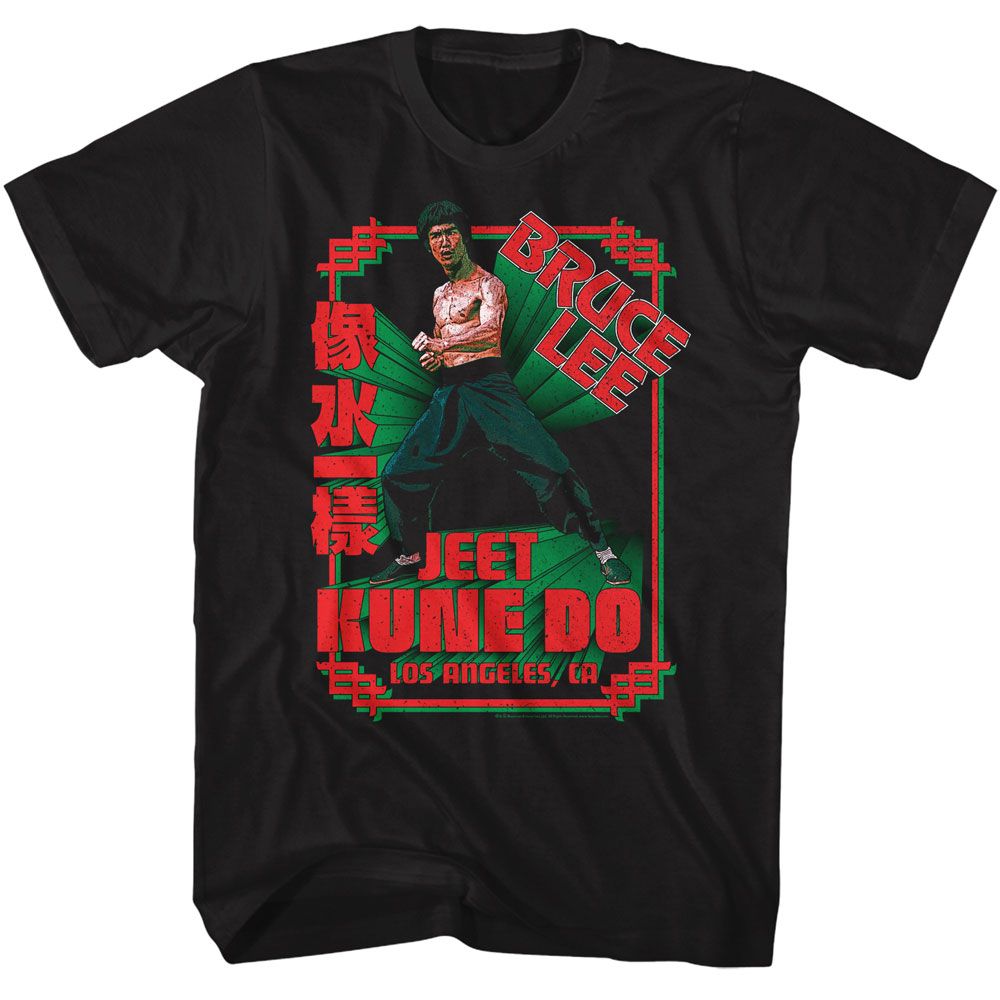 Black Bruce Lee t-shirt featuring Bruce Lee Enter The Dragon 1973 film design
