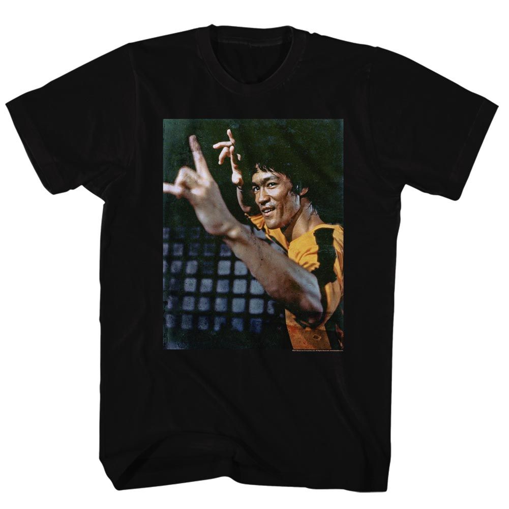 Black Bruce Lee t-shirt featuring Bruce Lee Yeeeaaahh martial arts design