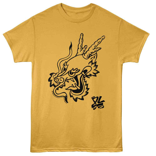 Ginger orange Bruce Lee t-shirt featuring Bruce Lee 85th Anniversary Dragon 2025 design