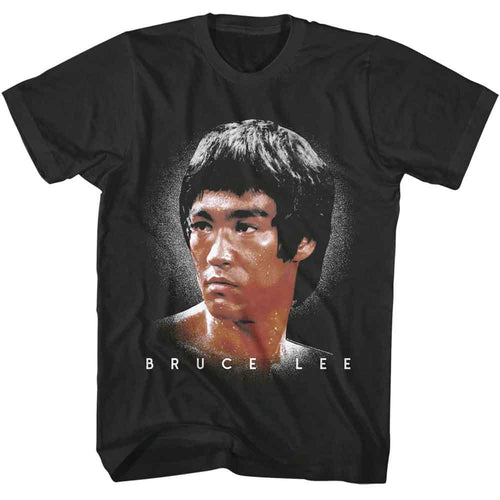 Smoke gray Bruce Lee t-shirt featuring Bruce Lee classic portrait design