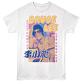 White Bruce Lee t-shirt featuring Bruce Lee Fun Colors martial arts design