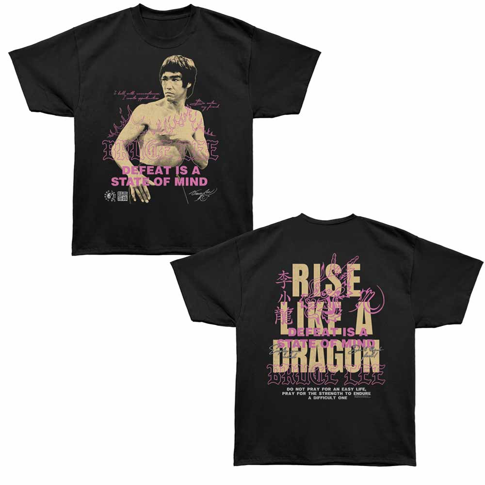 Bruce Lee Oversized T-Shirt - Rise Like A Dragon Alt Version