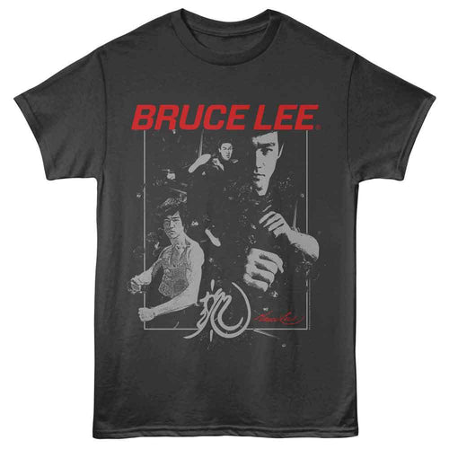 Smoke gray Bruce Lee t-shirt featuring Bruce Lee Action martial arts design
