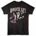 Black Bruce Lee t-shirt featuring a Don't Think Collage design