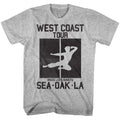 Gray heather Bruce Lee t-shirt featuring Bruce Lee All City martial arts design