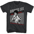 Black heather Bruce Lee t-shirt featuring Bruce Lee JKD symbol Jeet Kune Do design