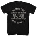 Black Bruce Lee t-shirt featuring Bruce Lee Symbols martial arts design