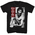 Black Bruce Lee t-shirt featuring Bruce Lee Stateofmind martial arts design