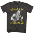 Smoke gray Bruce Lee t-shirt featuring Bruce Lee Action Bruce martial arts design